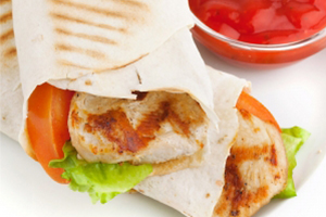 Шашлык из индейки в лаваше